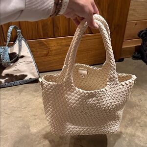 Boutique 9 Cream Woven Tote